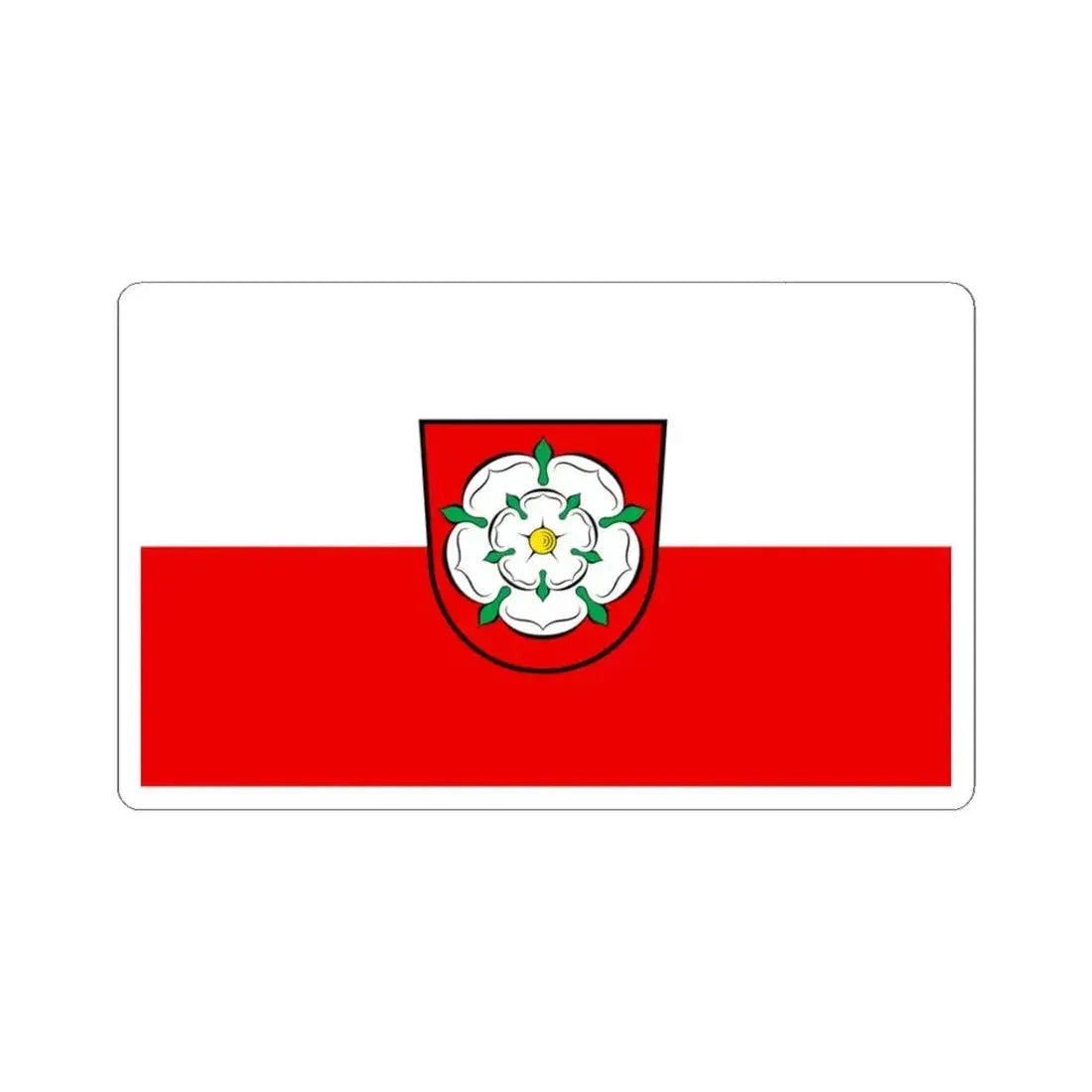 Flag of Rosenheim 2 Germany - STICKER Vinyl Kiss-Cut Decal 3 Inch White - The Sticker Space