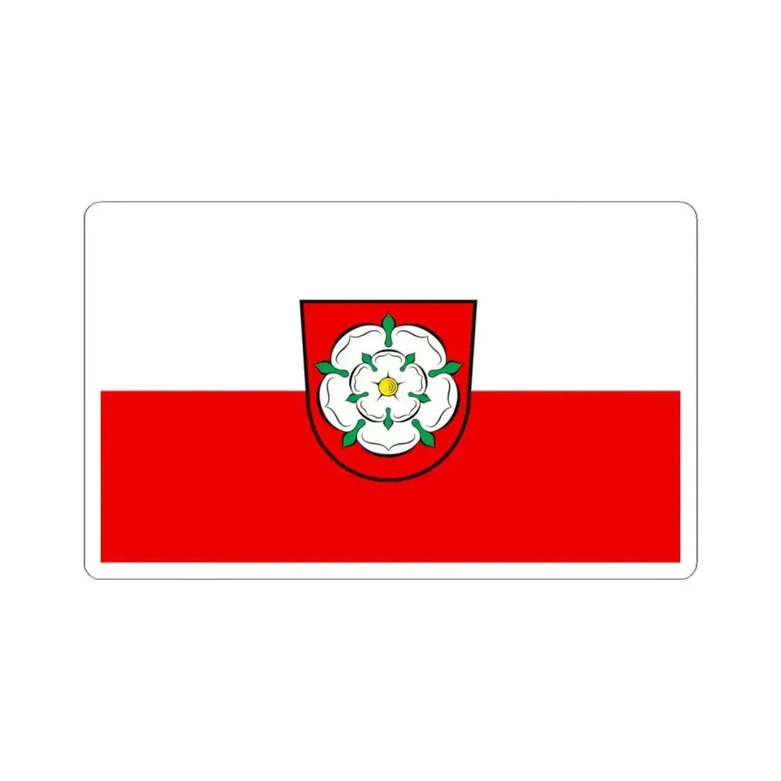 Flag of Rosenheim 2 Germany - STICKER Vinyl Kiss-Cut Decal 4 Inch White - The Sticker Space