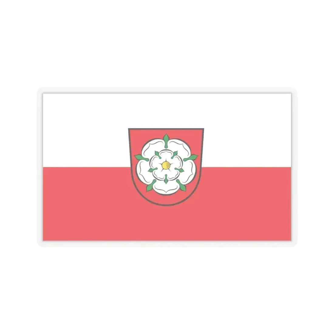 Flag of Rosenheim 2 Germany - STICKER Vinyl Kiss-Cut Decal 6 Inch Transparent - The Sticker Space
