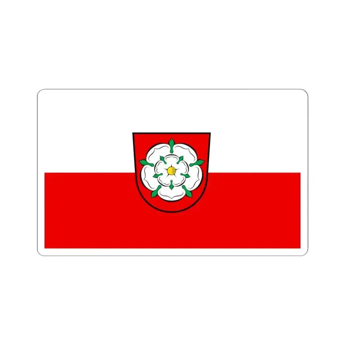 Flag of Rosenheim 2 Germany - STICKER Vinyl Kiss-Cut Decal 6 Inch White - The Sticker Space