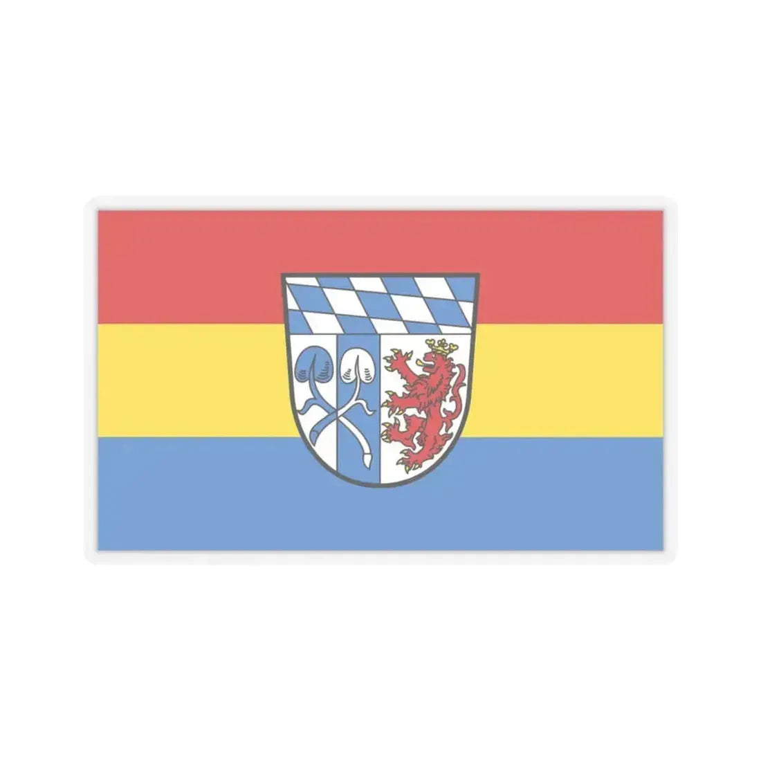 Flag of Rosenheim Germany - STICKER Vinyl Kiss-Cut Decal 3 Inch Transparent - The Sticker Space