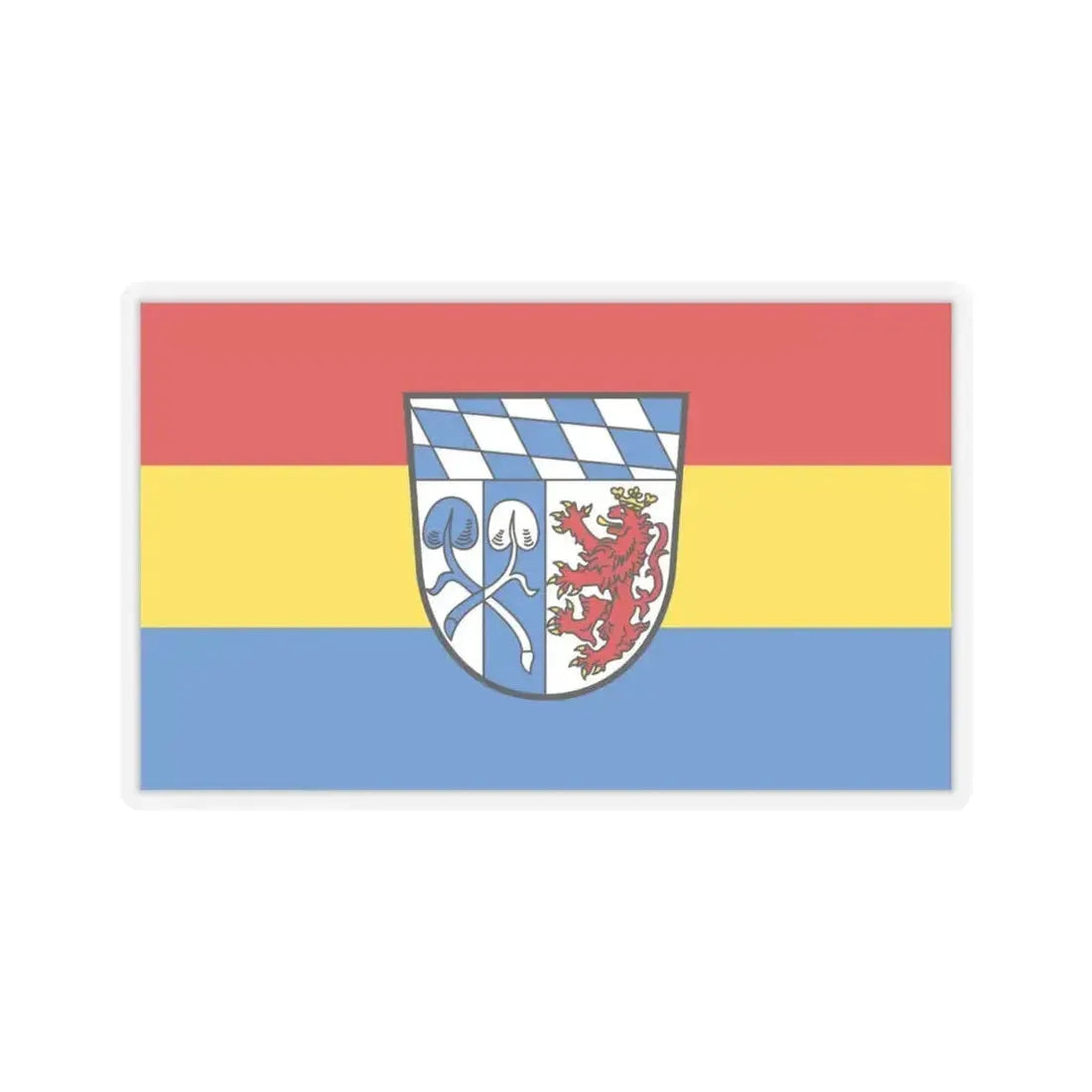 Flag of Rosenheim Germany - STICKER Vinyl Kiss-Cut Decal 4 Inch Transparent - The Sticker Space