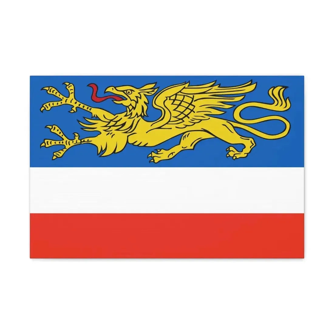 Flag of Rostock 2 Germany - Canvas Wall Art 24″ x 16″ 1.25" - The Sticker Space