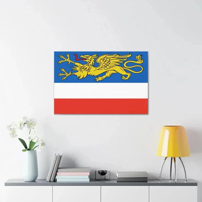 Flag of Rostock 2 Germany - Canvas Wall Art - The Sticker Space
