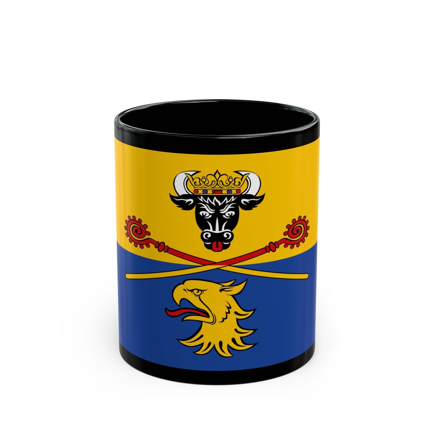 Flag of Rostock Germany - Black Coffee Mug-11oz-The Sticker Space