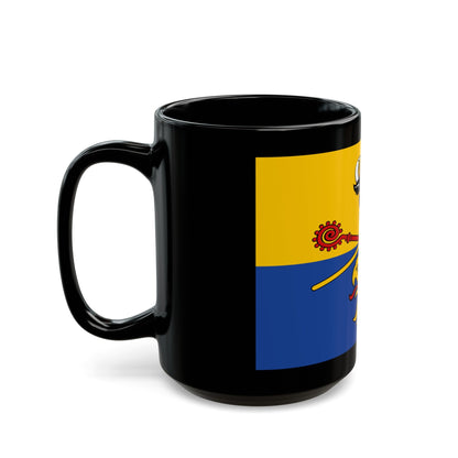 Flag of Rostock Germany - Black Coffee Mug-The Sticker Space