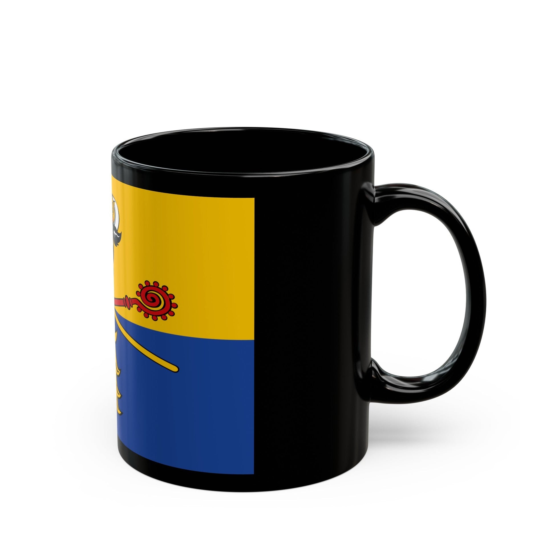 Flag of Rostock Germany - Black Coffee Mug-The Sticker Space