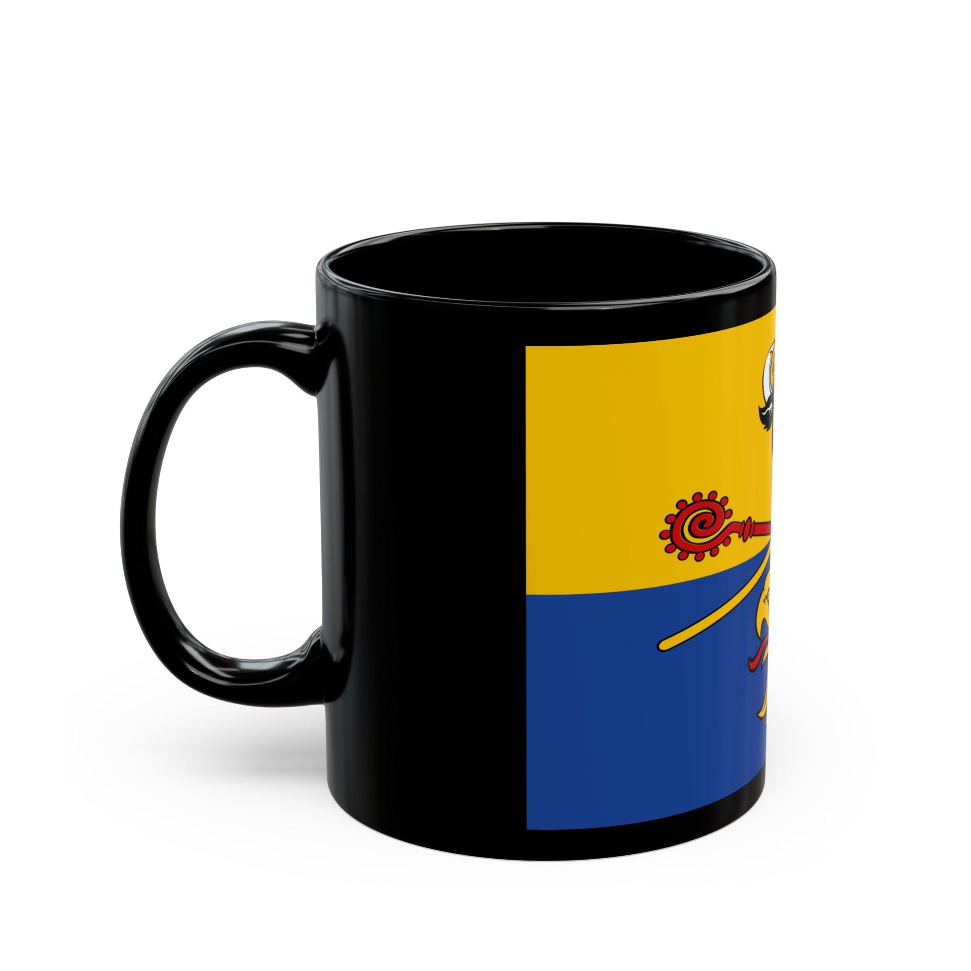 Flag of Rostock Germany - Black Coffee Mug-The Sticker Space