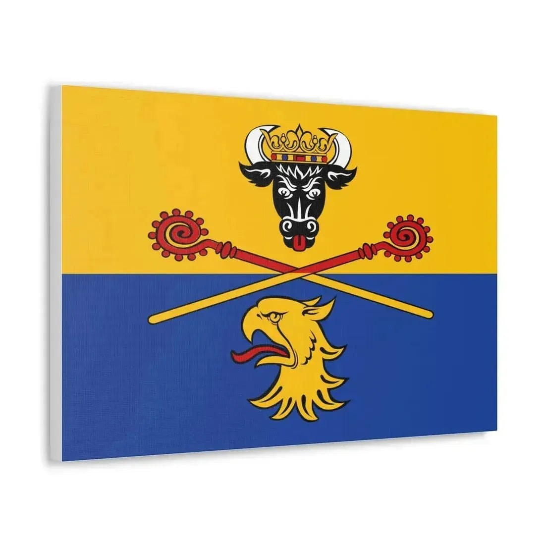 Flag of Rostock Germany - Canvas Wall Art - The Sticker Space