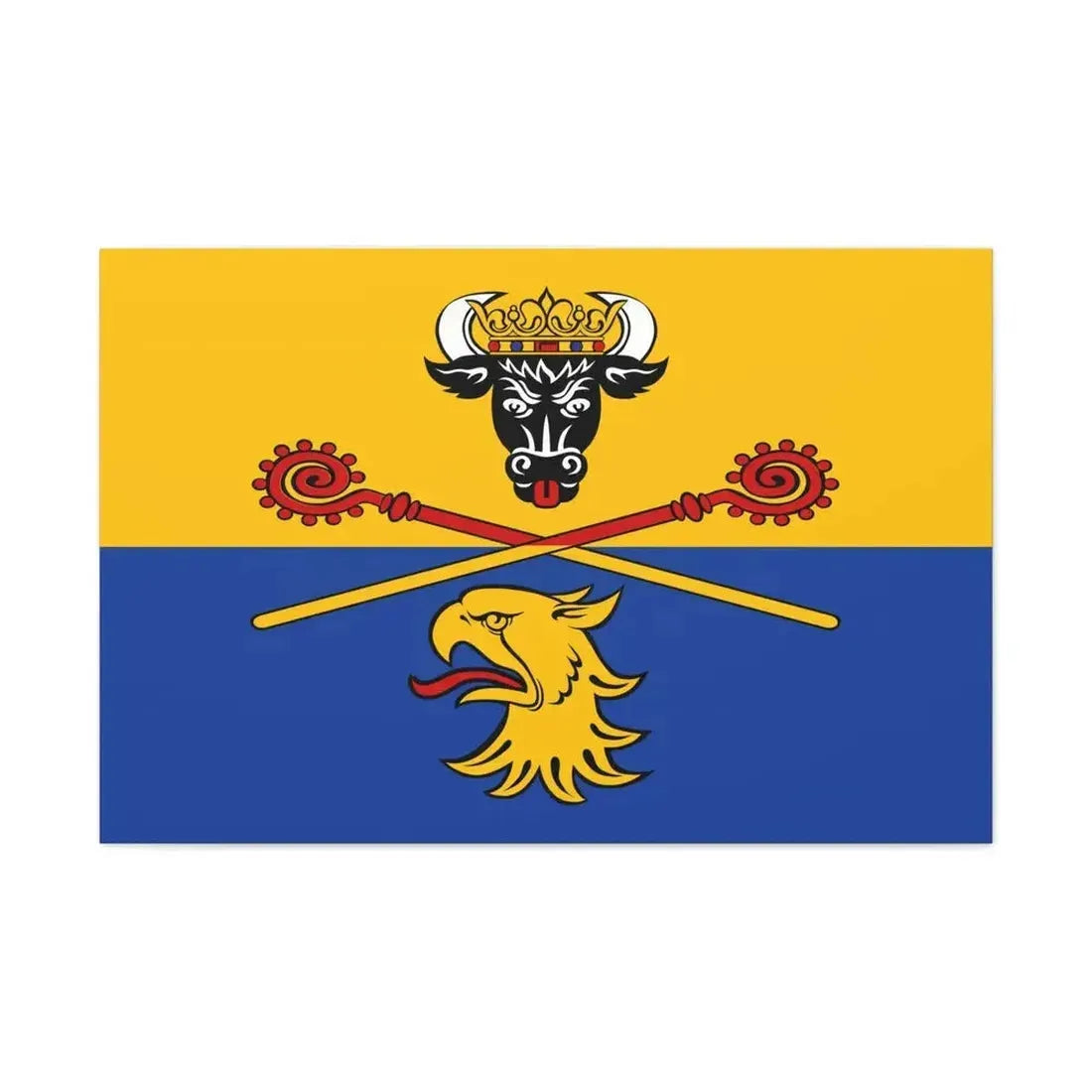 Flag of Rostock Germany - Canvas Wall Art - The Sticker Space