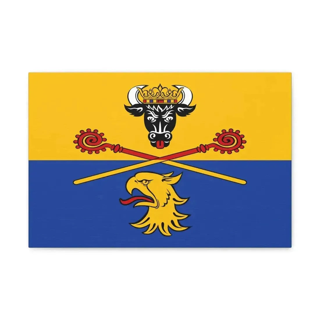 Flag of Rostock Germany - Canvas Wall Art - The Sticker Space