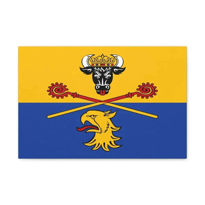 Flag of Rostock Germany - Canvas Wall Art - The Sticker Space