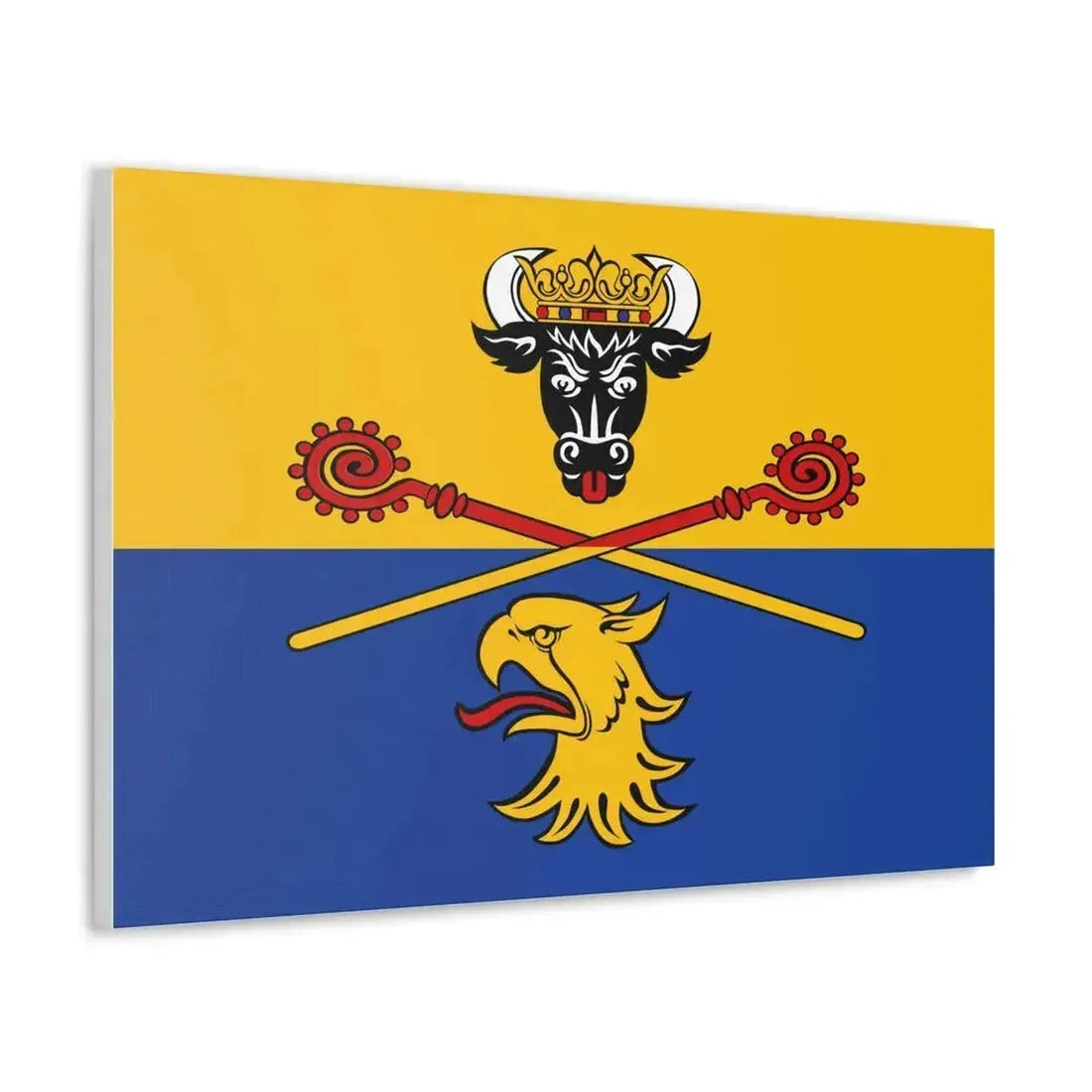 Flag of Rostock Germany - Canvas Wall Art - The Sticker Space