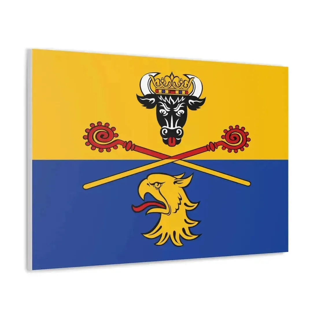 Flag of Rostock Germany - Canvas Wall Art - The Sticker Space