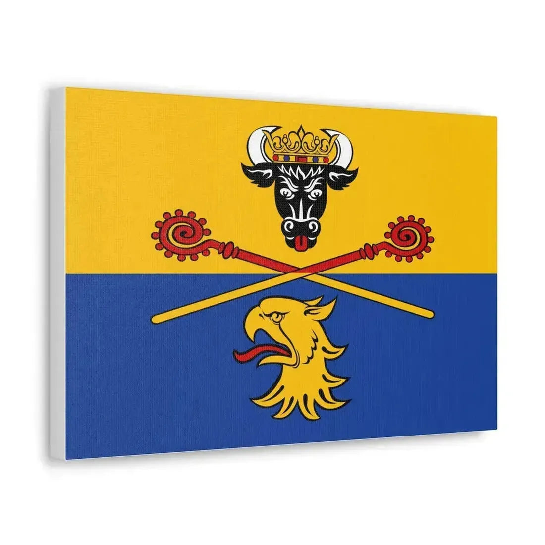 Flag of Rostock Germany - Canvas Wall Art - The Sticker Space