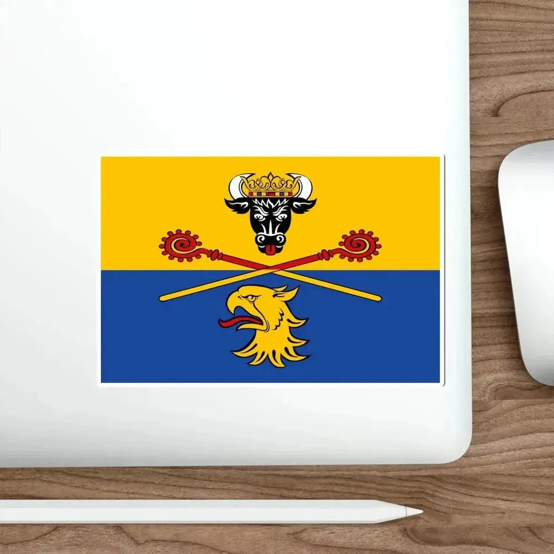 Flag of Rostock Germany STICKER Vinyl Die-Cut Decal - The Sticker Space