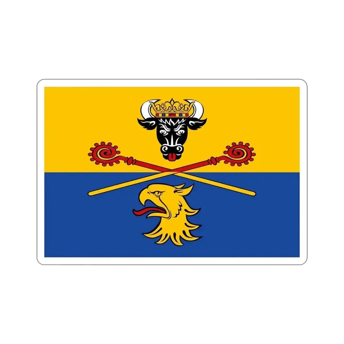 Flag of Rostock Germany STICKER Vinyl Die-Cut Decal - The Sticker Space