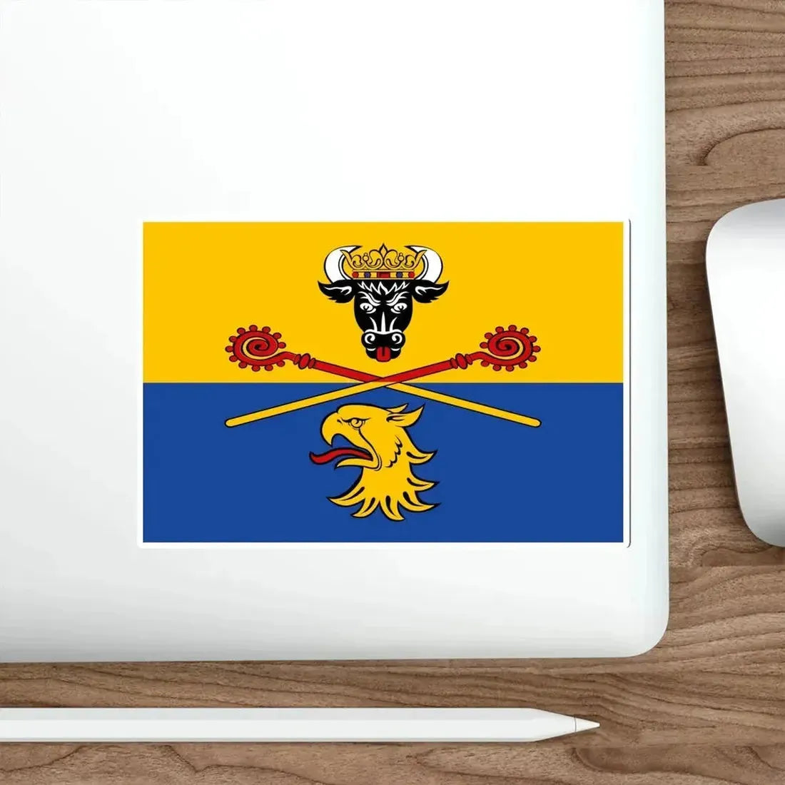 Flag of Rostock Germany STICKER Vinyl Die-Cut Decal - The Sticker Space