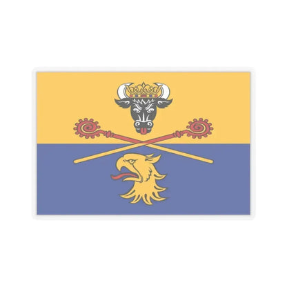 Flag of Rostock Germany - STICKER Vinyl Kiss-Cut Decal 2 Inch Transparent - The Sticker Space