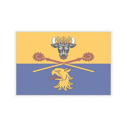 Flag of Rostock Germany - STICKER Vinyl Kiss-Cut Decal 4 Inch Transparent - The Sticker Space