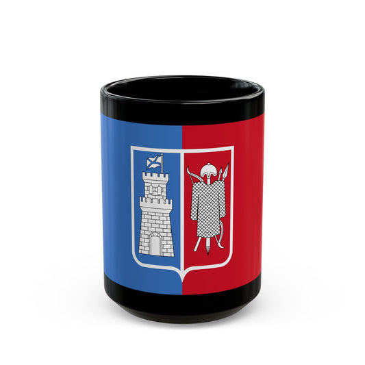 Flag of Rostov na Donu Russia - Black Coffee Mug-15oz-The Sticker Space