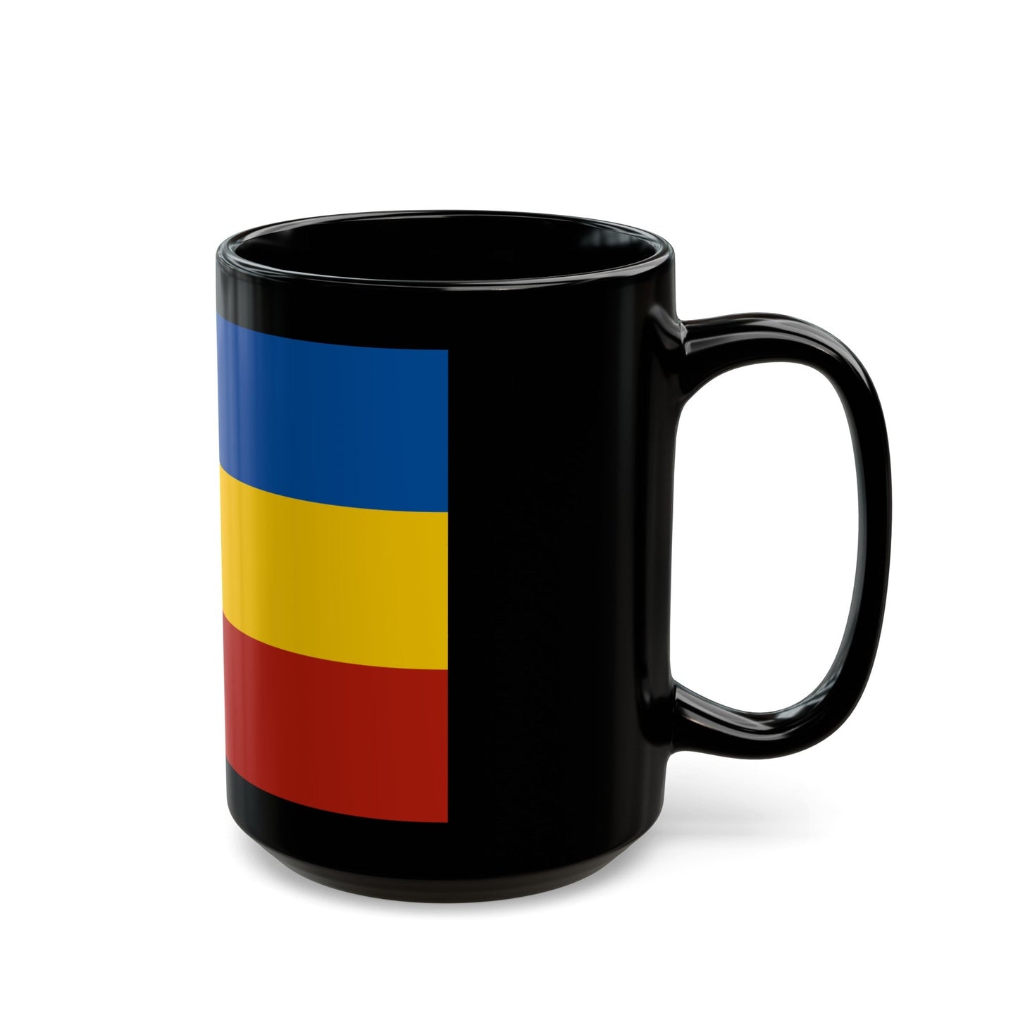 Flag of Rostov Oblast Russia - Black Coffee Mug-The Sticker Space