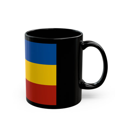 Flag of Rostov Oblast Russia - Black Coffee Mug-The Sticker Space