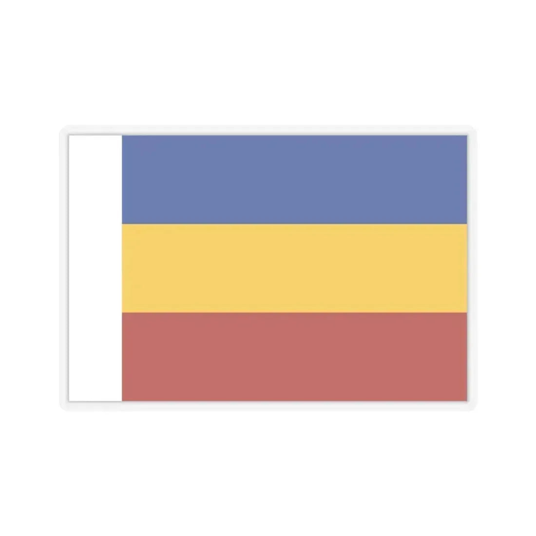 Flag of Rostov Oblast Russia - STICKER Vinyl Kiss-Cut Decal 3 Inch Transparent - The Sticker Space