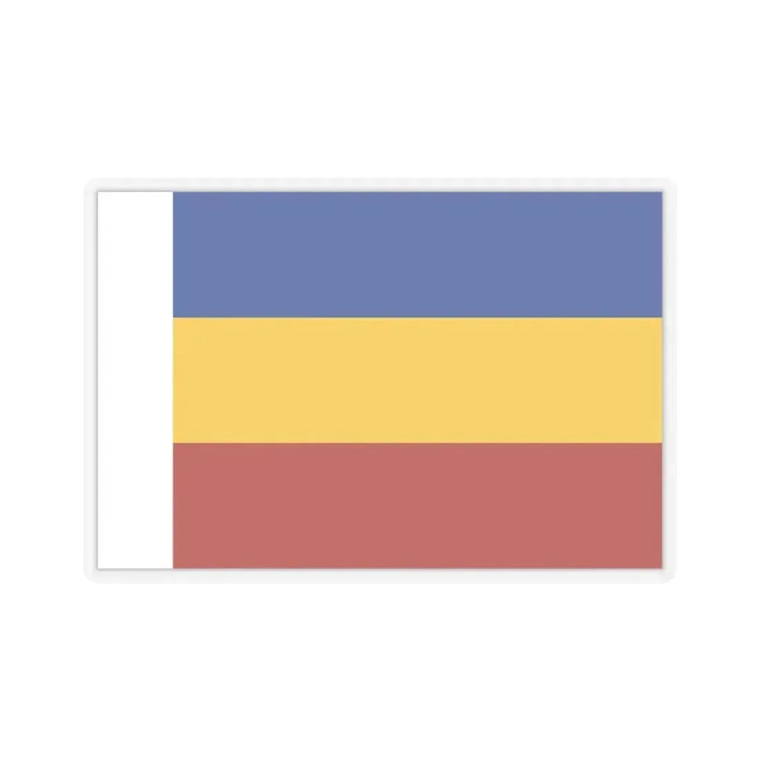 Flag of Rostov Oblast Russia - STICKER Vinyl Kiss-Cut Decal 4 Inch Transparent - The Sticker Space
