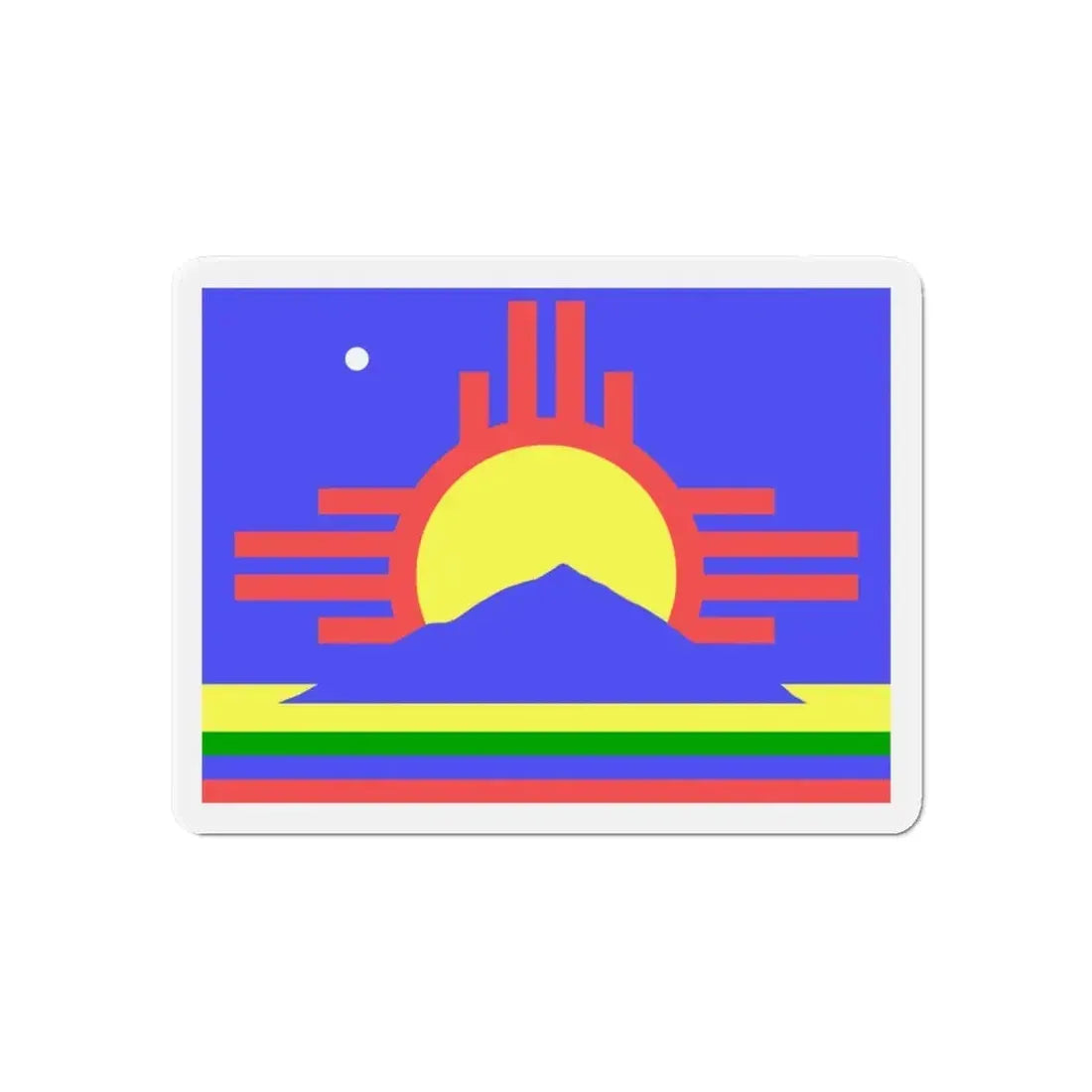 Flag of Roswell New Mexico - Refrigerator Magnet 6 Inch - The Sticker Space