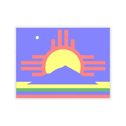 Flag of Roswell, New Mexico - STICKER Vinyl Kiss-Cut Decal 4 Inch Transparent - The Sticker Space