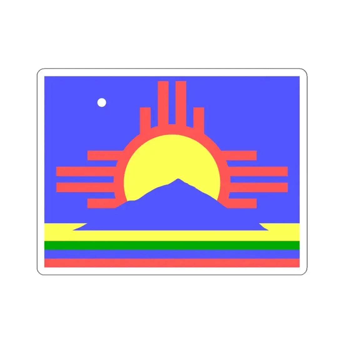 Flag of Roswell, New Mexico - STICKER Vinyl Kiss-Cut Decal 4 Inch White - The Sticker Space