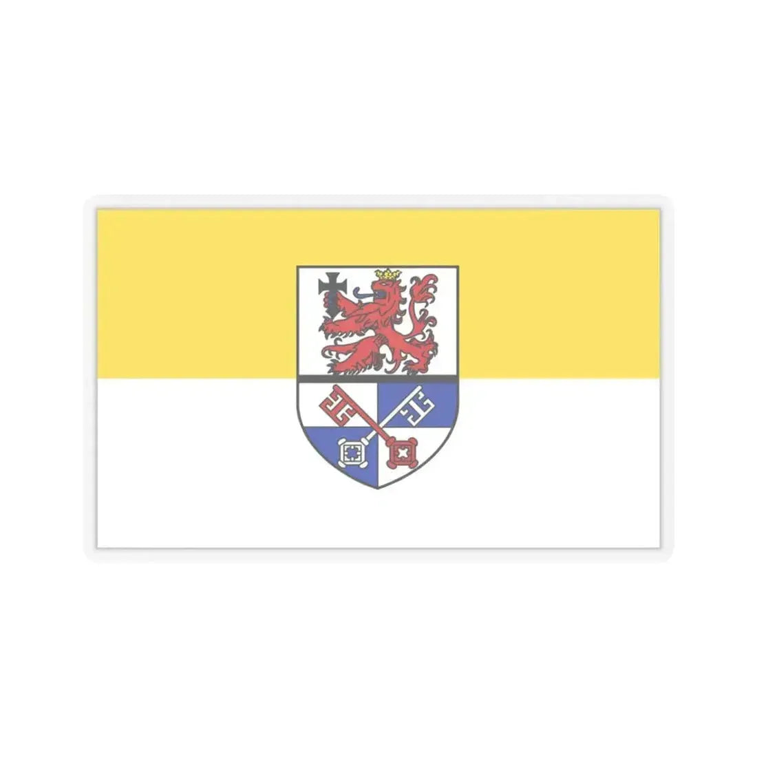 Flag of Rotenburg Germany - STICKER Vinyl Kiss-Cut Decal 3 Inch Transparent - The Sticker Space