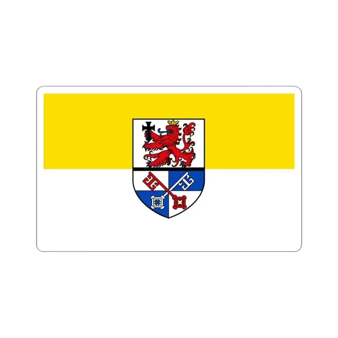 Flag of Rotenburg Germany - STICKER Vinyl Kiss-Cut Decal 3 Inch White - The Sticker Space