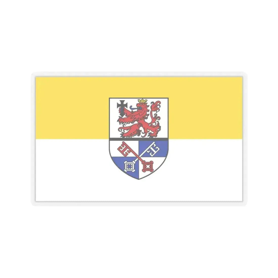 Flag of Rotenburg Germany - STICKER Vinyl Kiss-Cut Decal 4 Inch Transparent - The Sticker Space