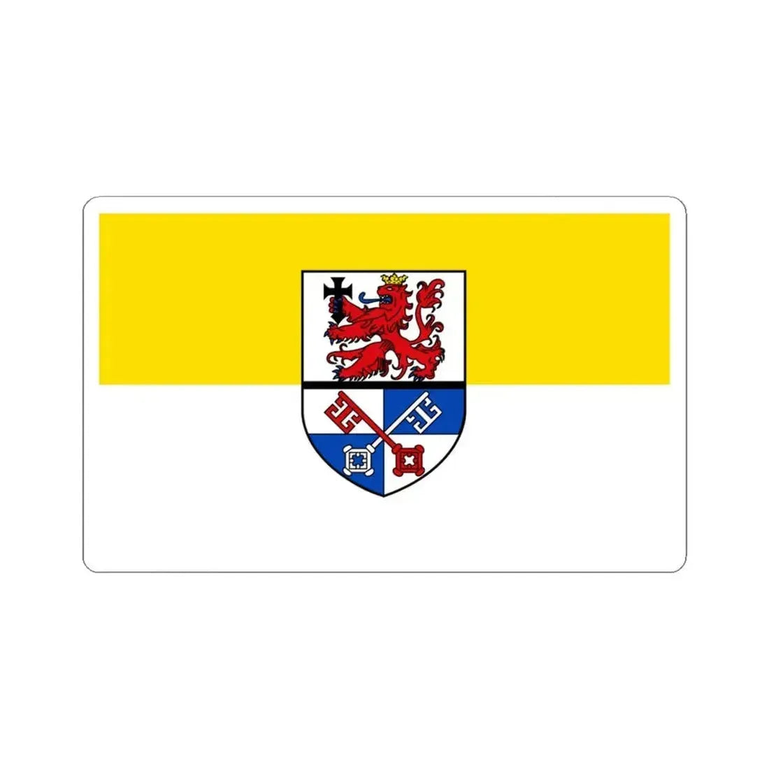 Flag of Rotenburg Germany - STICKER Vinyl Kiss-Cut Decal 4 Inch White - The Sticker Space