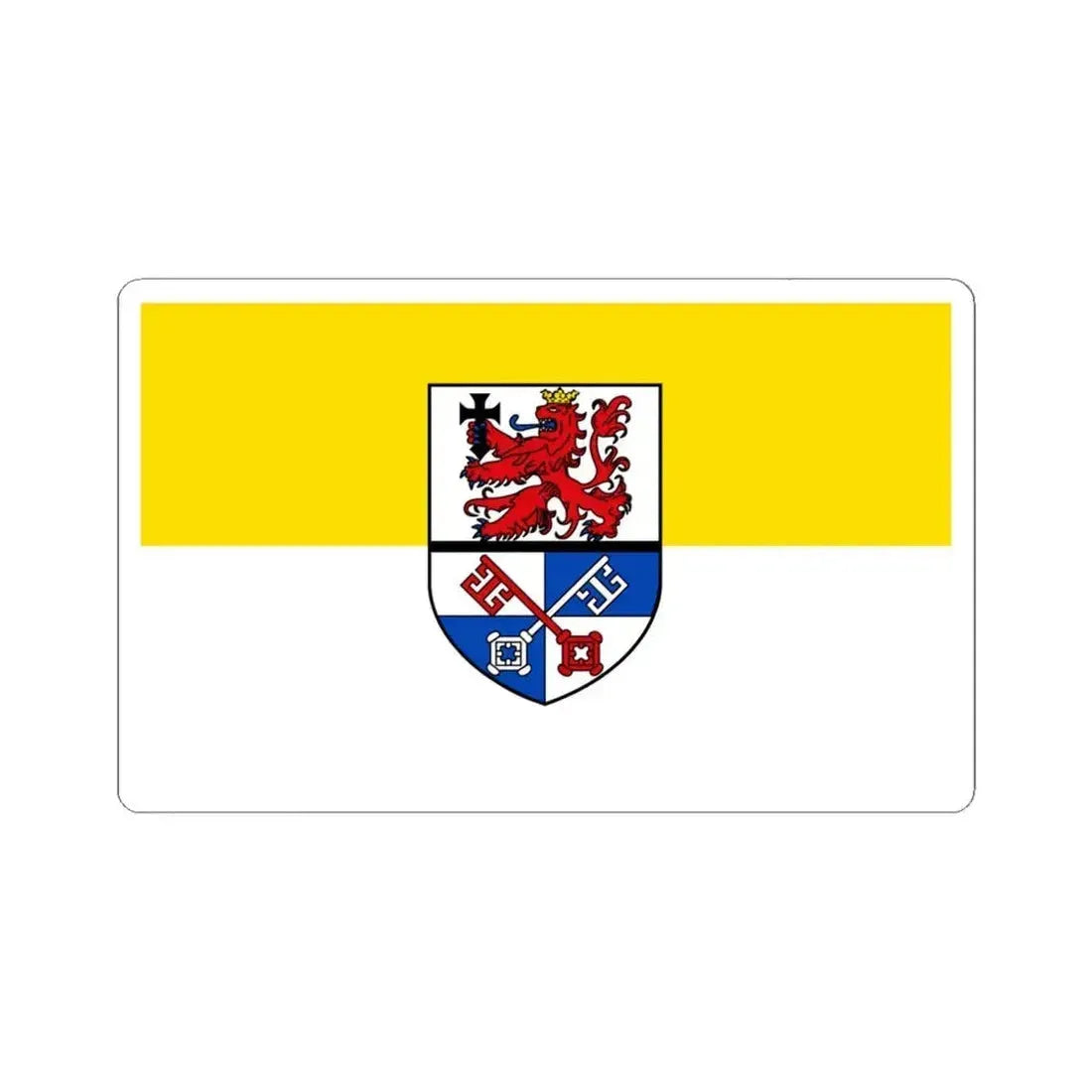 Flag of Rotenburg Germany - STICKER Vinyl Kiss-Cut Decal 6 Inch White - The Sticker Space
