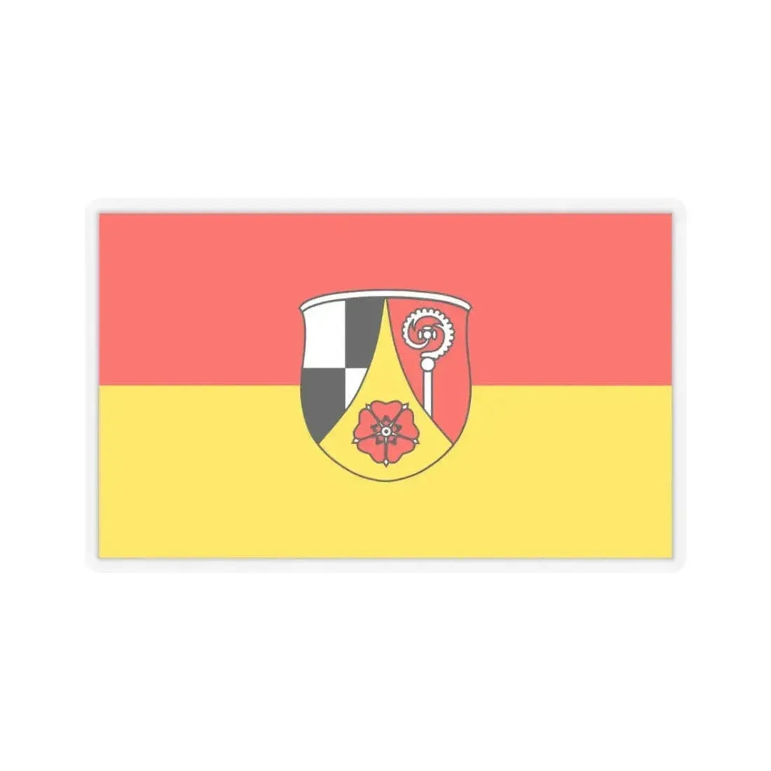 Flag of Roth Germany - STICKER Vinyl Kiss-Cut Decal 3 Inch Transparent - The Sticker Space