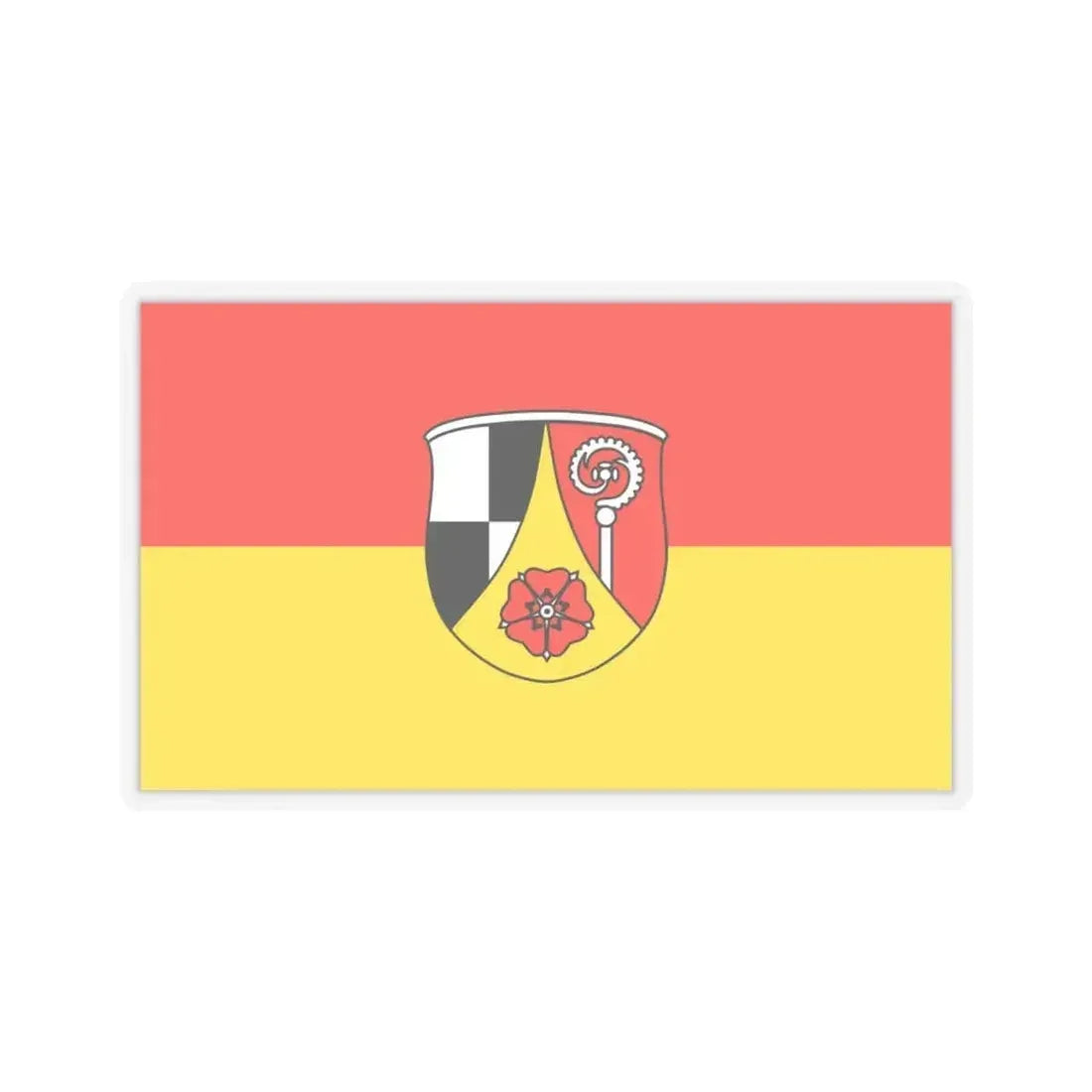Flag of Roth Germany - STICKER Vinyl Kiss-Cut Decal 4 Inch Transparent - The Sticker Space