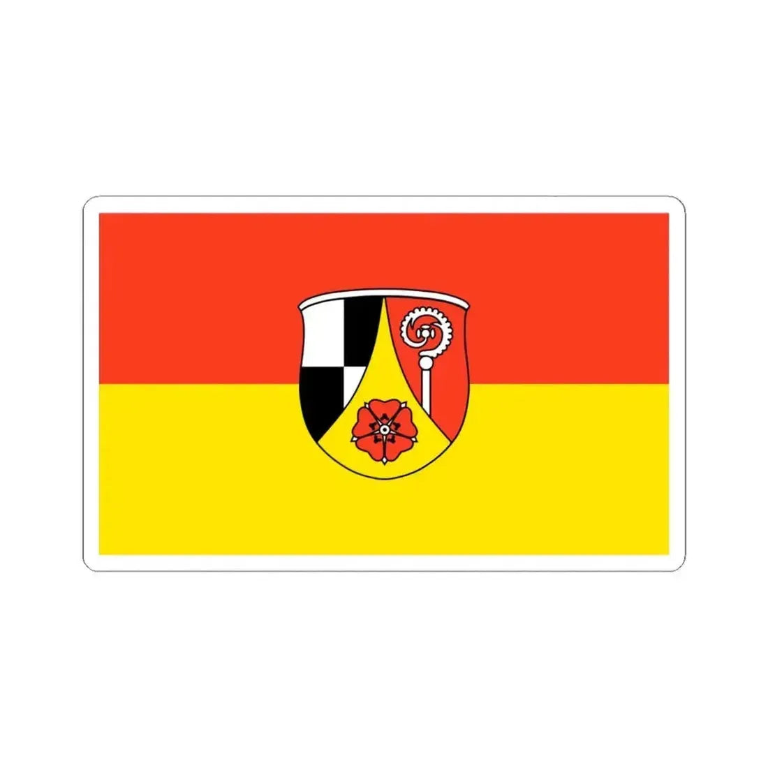 Flag of Roth Germany - STICKER Vinyl Kiss-Cut Decal 6 Inch White - The Sticker Space