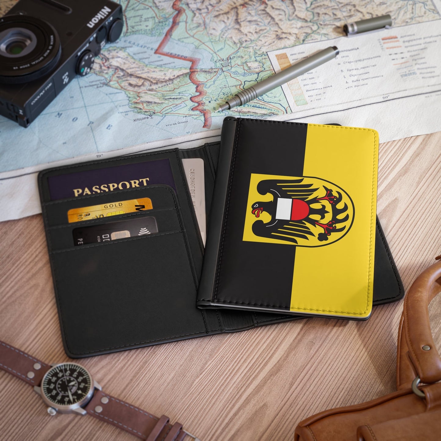 Flag of Rottweil Germany - Passport Holder