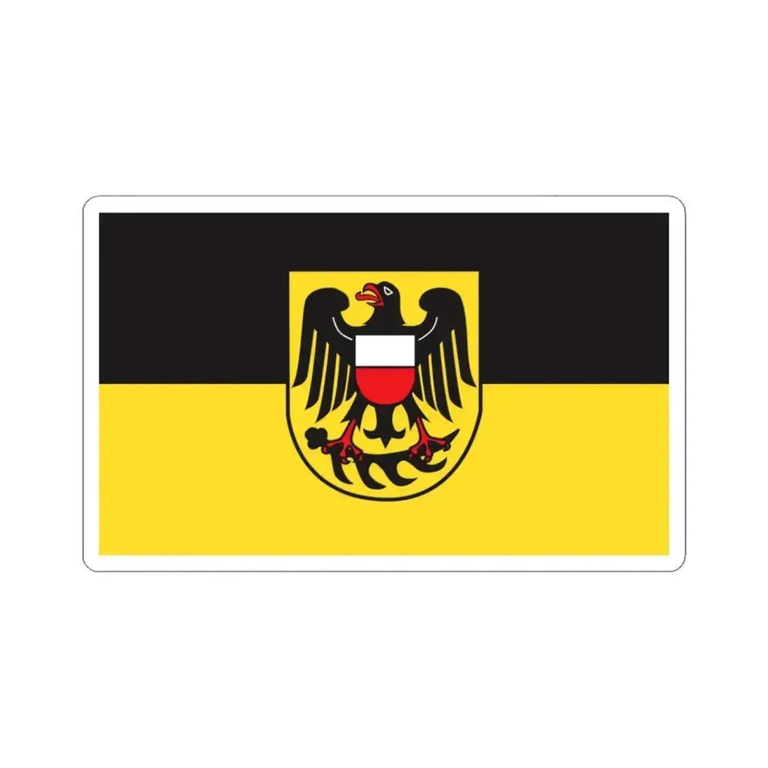 Flag of Rottweil Germany - STICKER Vinyl Kiss-Cut Decal 3 Inch White - The Sticker Space