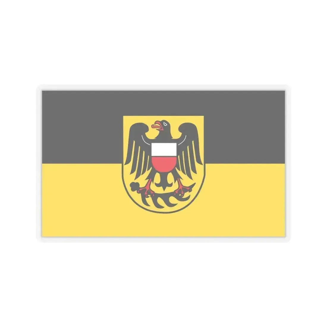 Flag of Rottweil Germany - STICKER Vinyl Kiss-Cut Decal 4 Inch Transparent - The Sticker Space