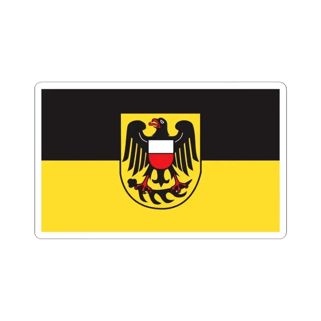 Flag of Rottweil Germany - STICKER Vinyl Kiss-Cut Decal 6 Inch White - The Sticker Space