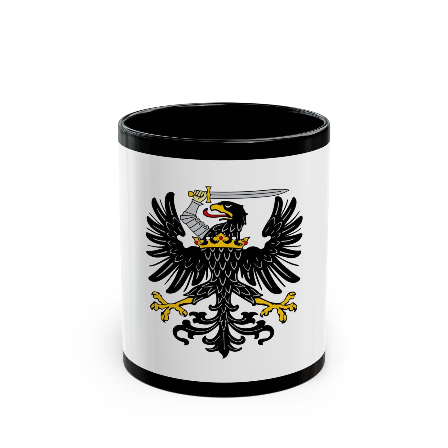 Flag of Royal Prussia Germany - Black Coffee Mug-11oz-The Sticker Space