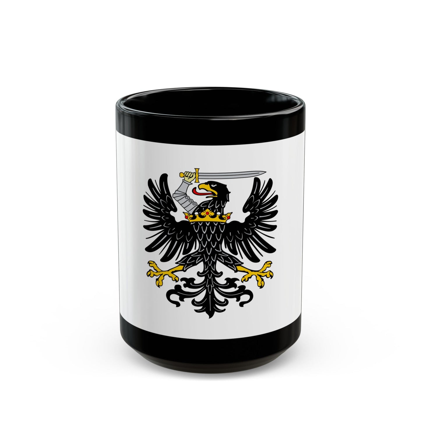 Flag of Royal Prussia Germany - Black Coffee Mug-15oz-The Sticker Space