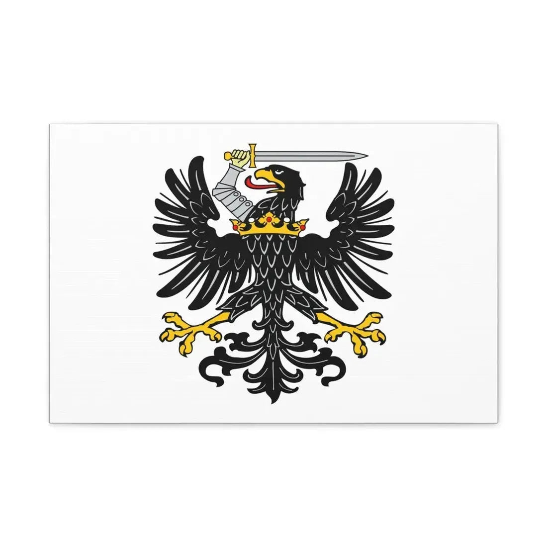 Flag of Royal Prussia Germany - Canvas Wall Art 24″ x 16″ 1.25" - The Sticker Space