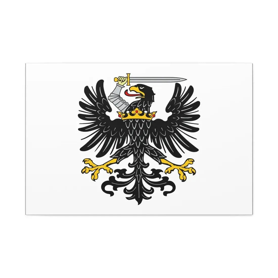 Flag of Royal Prussia Germany - Canvas Wall Art 36" x 24" 1.25" - The Sticker Space
