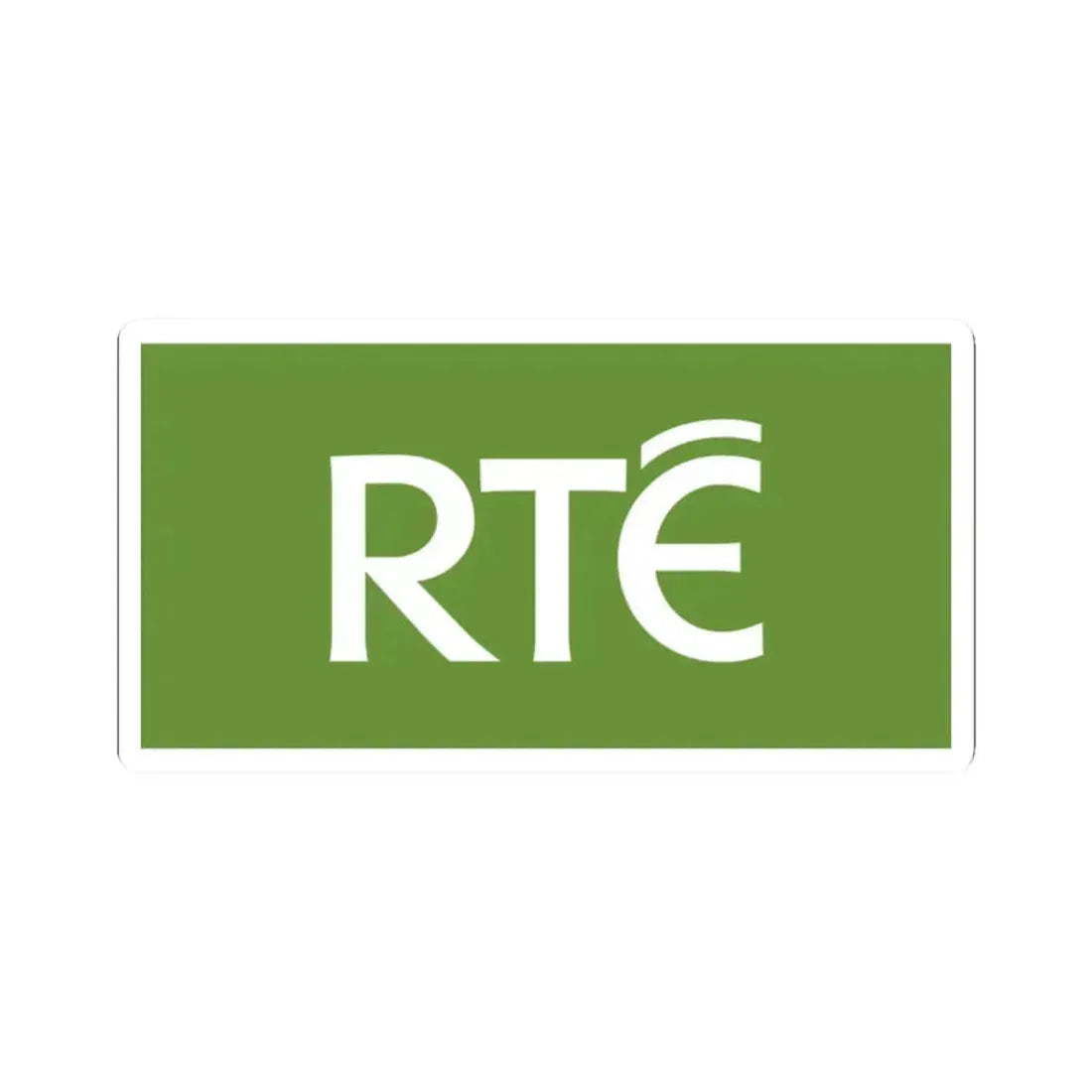 Flag of RTÉ (Ireland) STICKER Vinyl Kiss-Cut Decal 2 Inch White - The Sticker Space