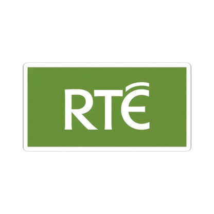 Flag of RTÉ (Ireland) STICKER Vinyl Kiss-Cut Decal 3 Inch White - The Sticker Space
